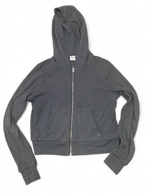 Aritzia TNA Gray Zip-Up Waffle